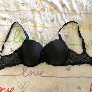 Victorias Secret VS Black Dream Angles Lined Demi Lace Bra sz 34DDD